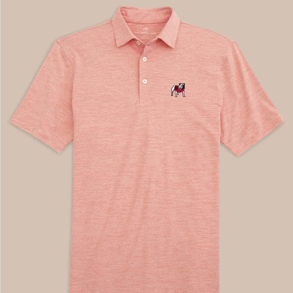 Southern Tide University of Georgia- Men's Large Red Polo Shirt, NWT